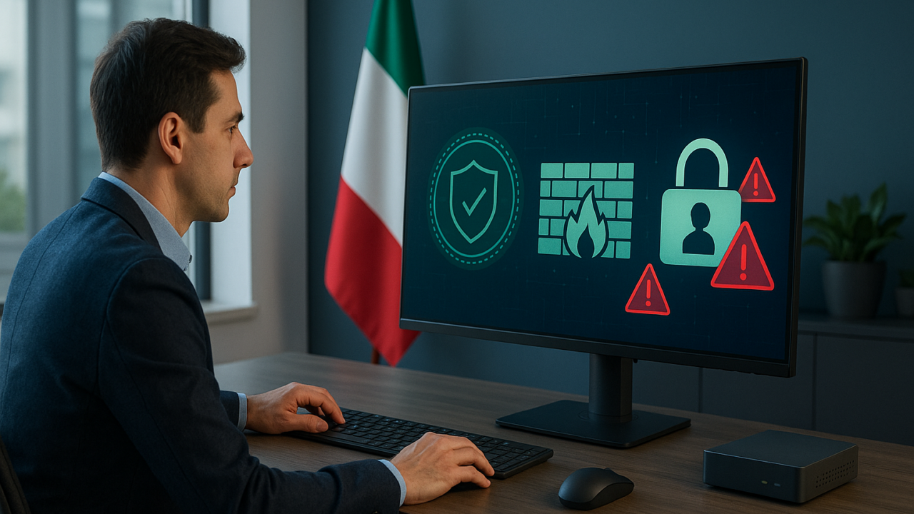 Copertina professionale su crescita degli attacchi informatici nelle PMI italiane